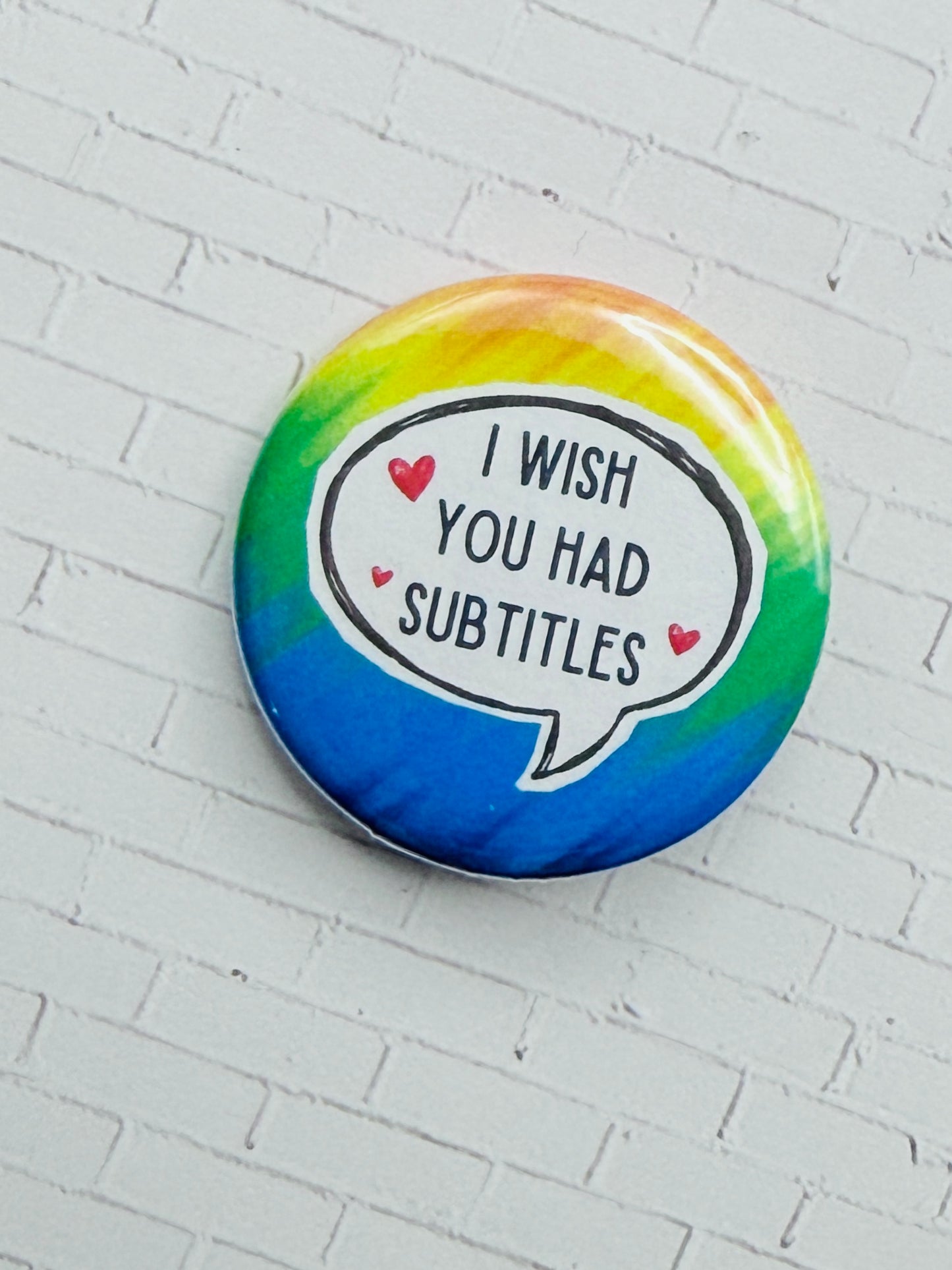 Deaf Awareness Speech Bubble Pins
