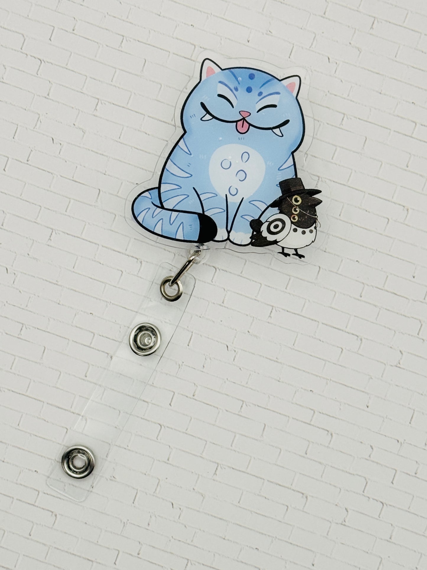 Derpy Cat and Bird Friend Badge Reel