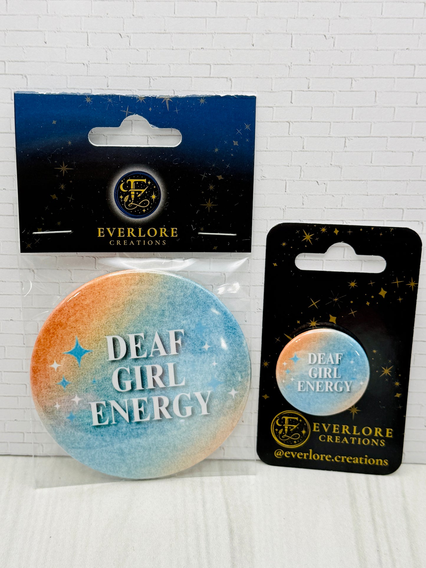 Deaf Girl Energy Pin