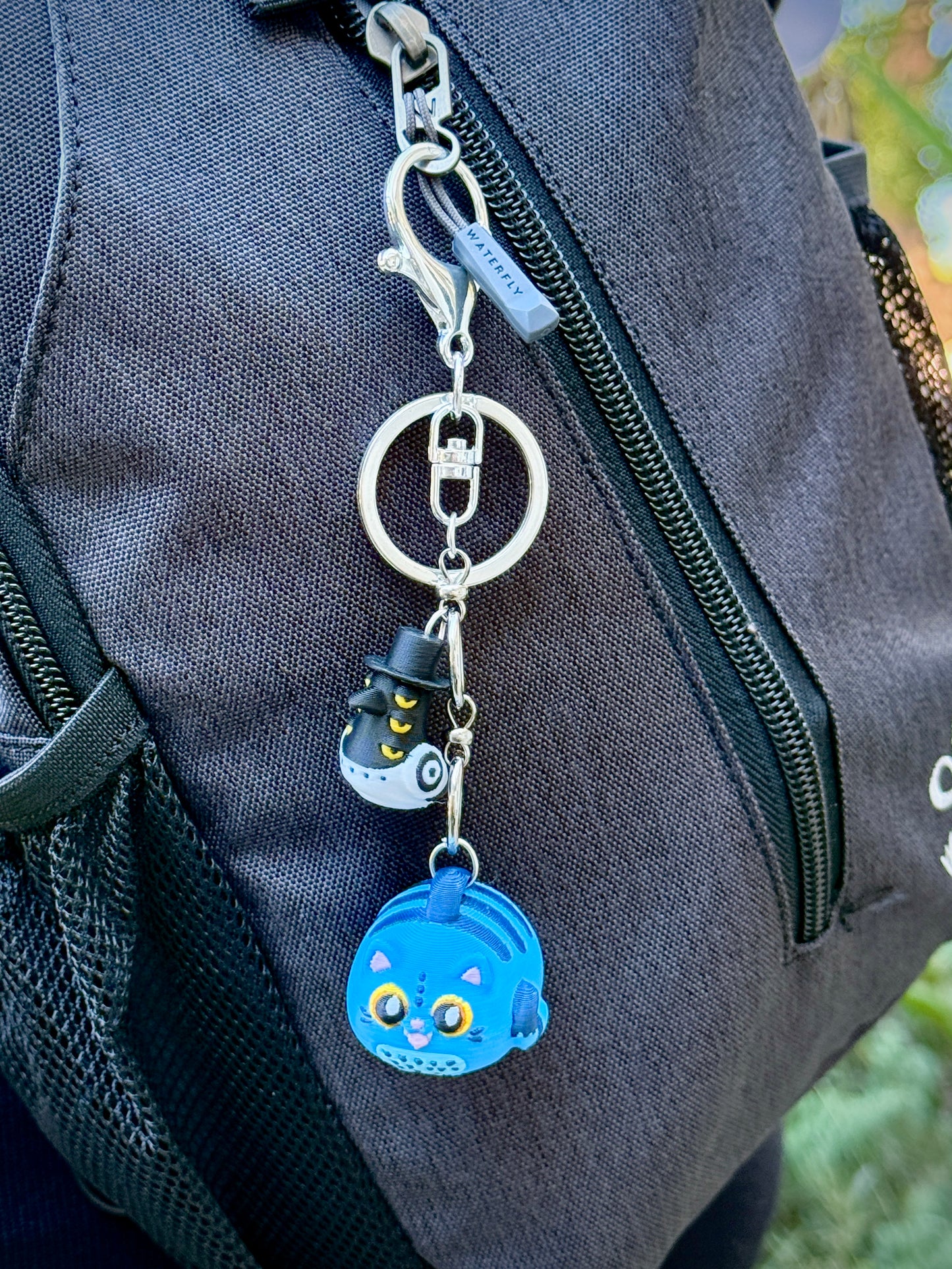 Derpy Tiger + Friend Charm Keychain