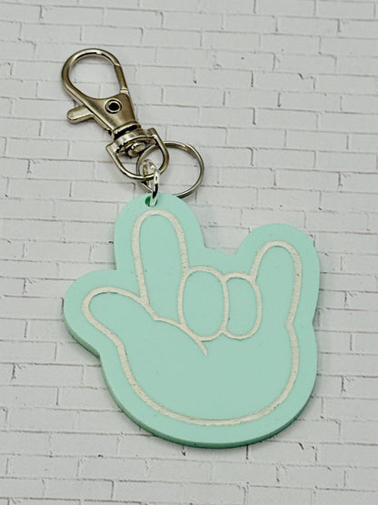 ILY Engraved Bag Charm