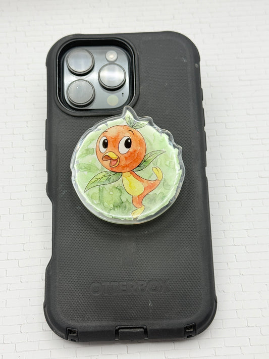Watercolor Orange Bird Phone Grip