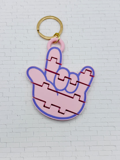 ILY ASL Fidget Keychain