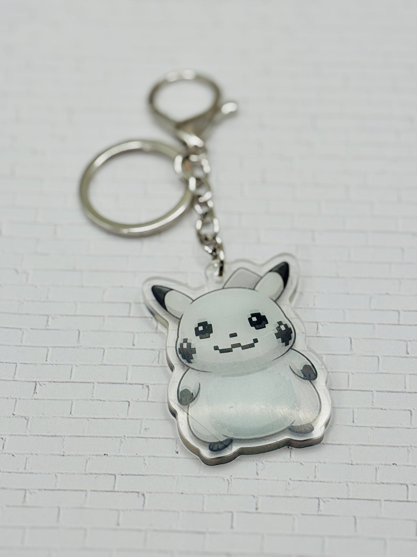 Pixel Pika Keychain