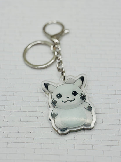 Pixel Pika Keychain