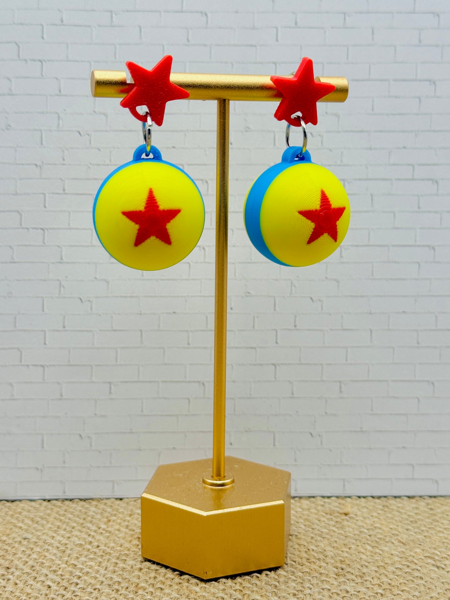 Retro Star Toy Ball Earrings