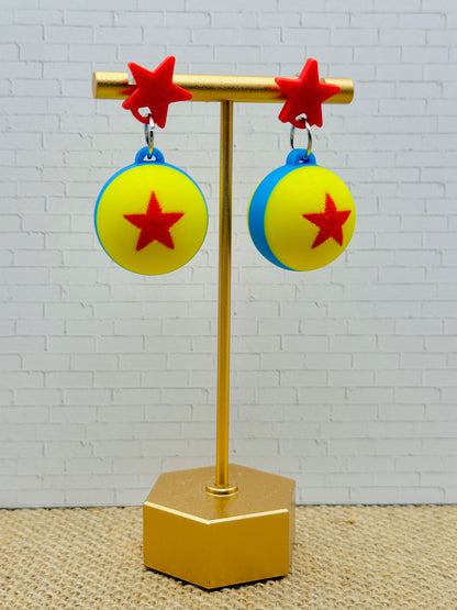 Retro Star Toy Ball Earrings