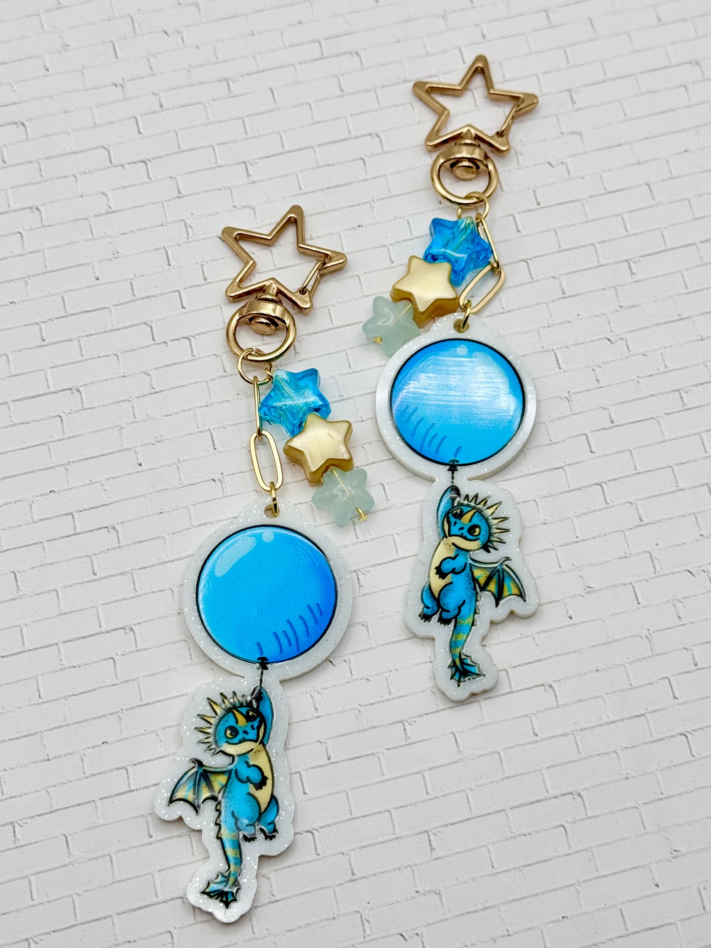 Stormy Dragon Balloon Keychain