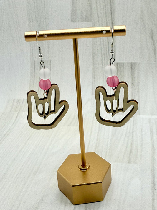 ASL ILY Dangle Earrings