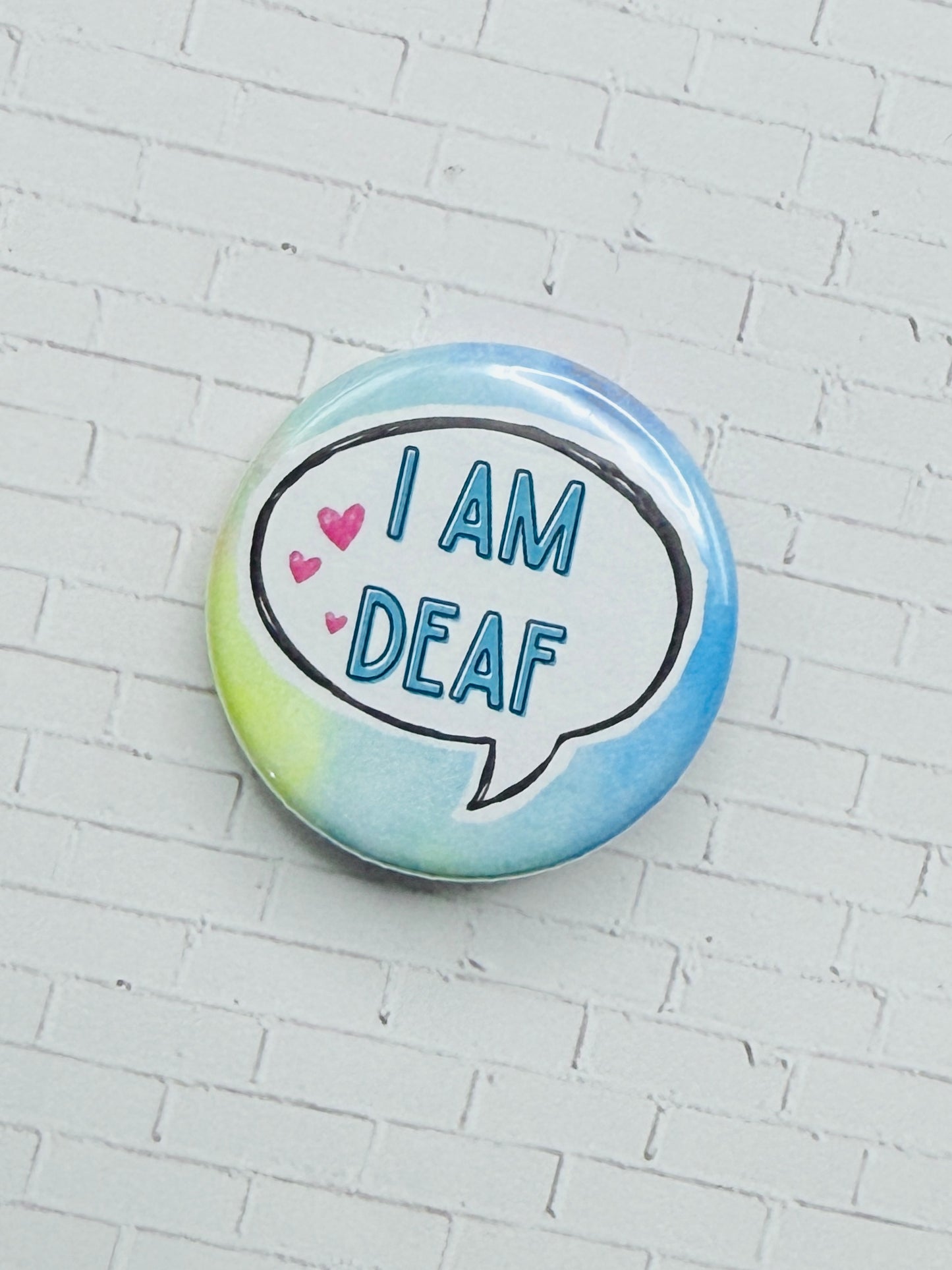 Deaf Awareness Speech Bubble Pins