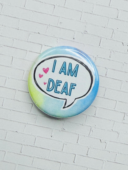 Deaf Awareness Speech Bubble Pins
