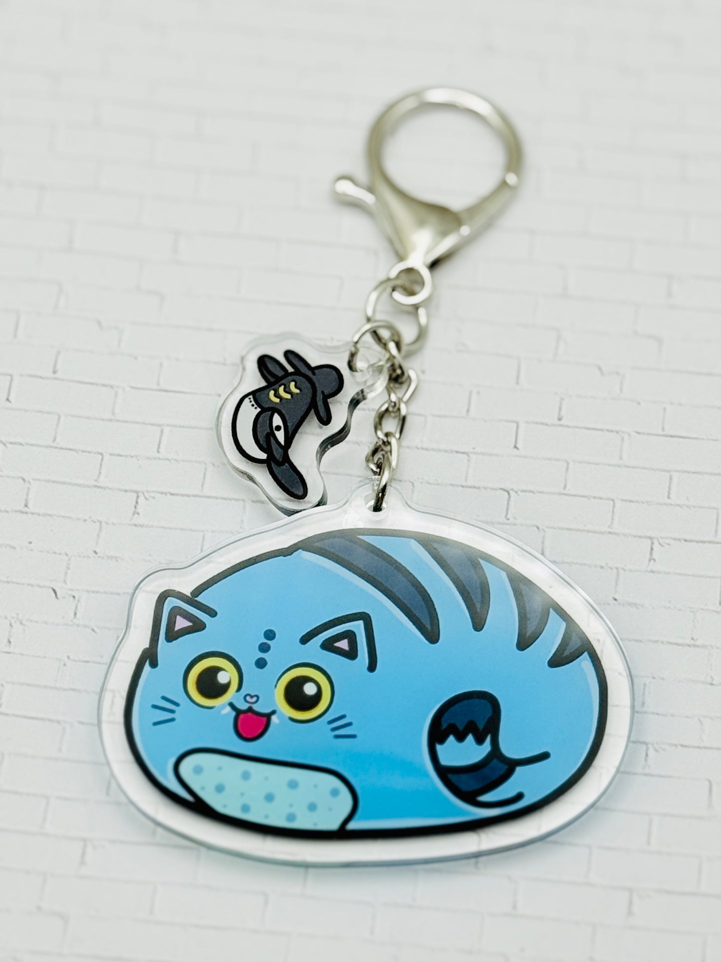 Kpop Cat and Friend Keychain