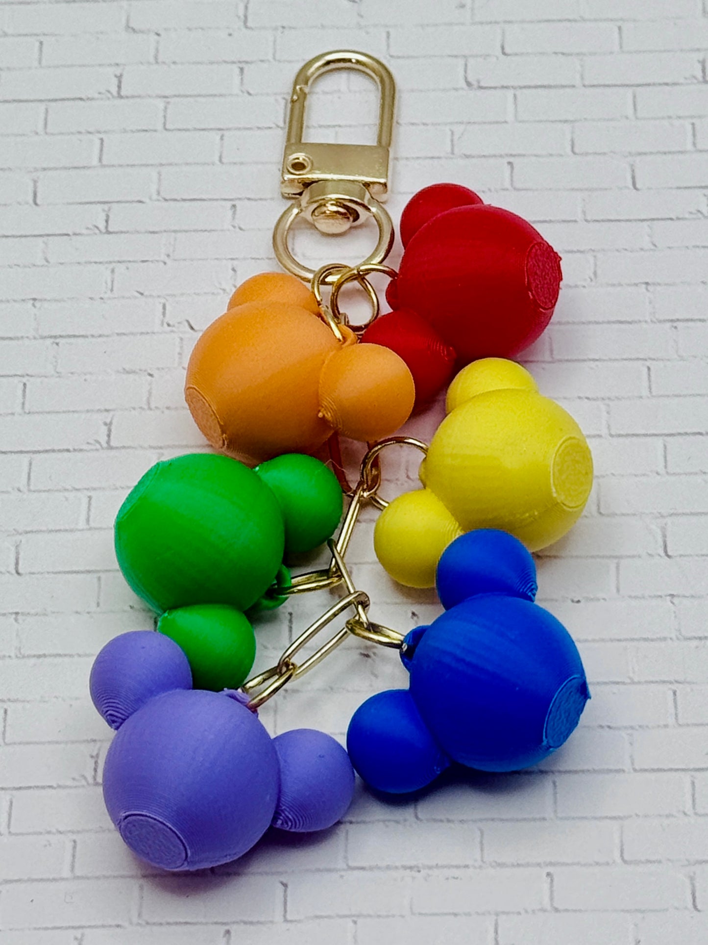 Rainbow Pride Mouse Keychain