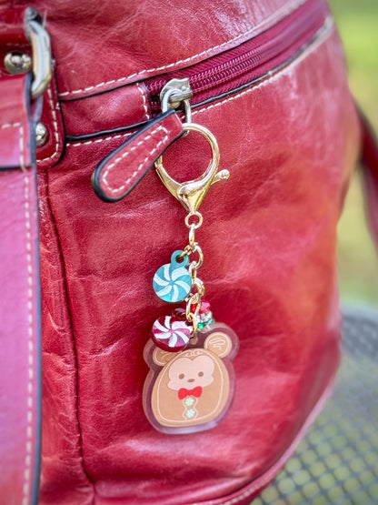Gingerbread Peppermint Charms Keychain