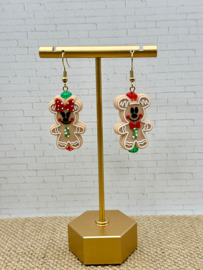 Gingerbread Mouse Earrings