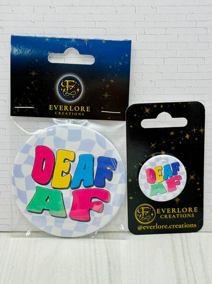 Deaf AF Pin
