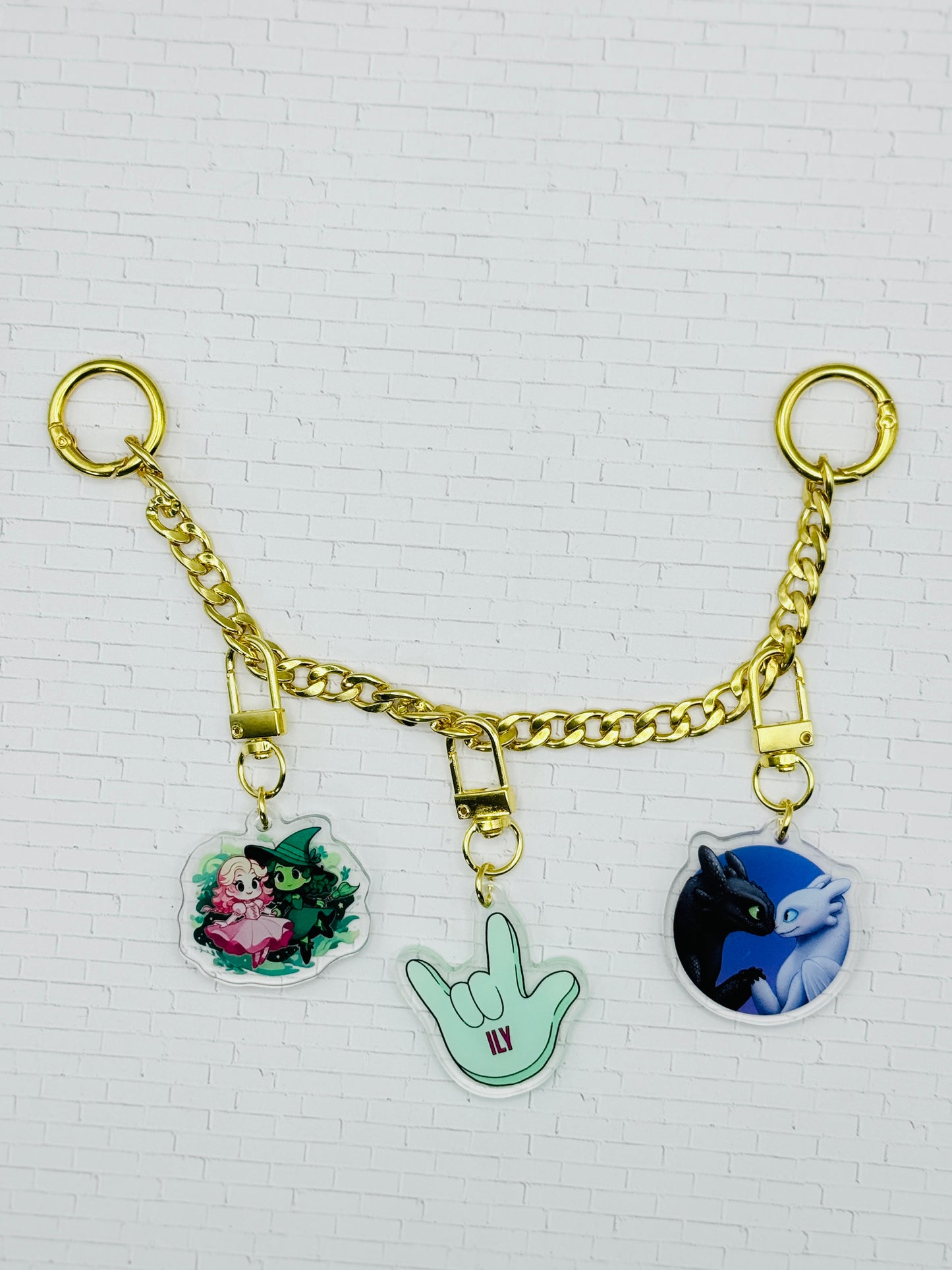 Gold Bag Charm Chain