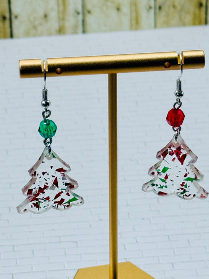 Sparkle Christmas Tree Earrings