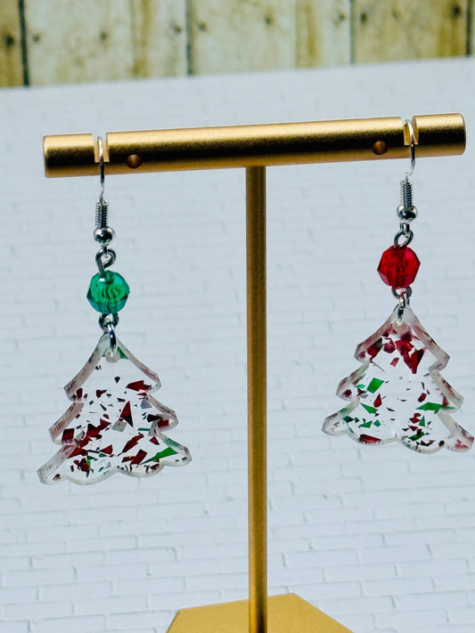 Sparkle Christmas Tree Earrings