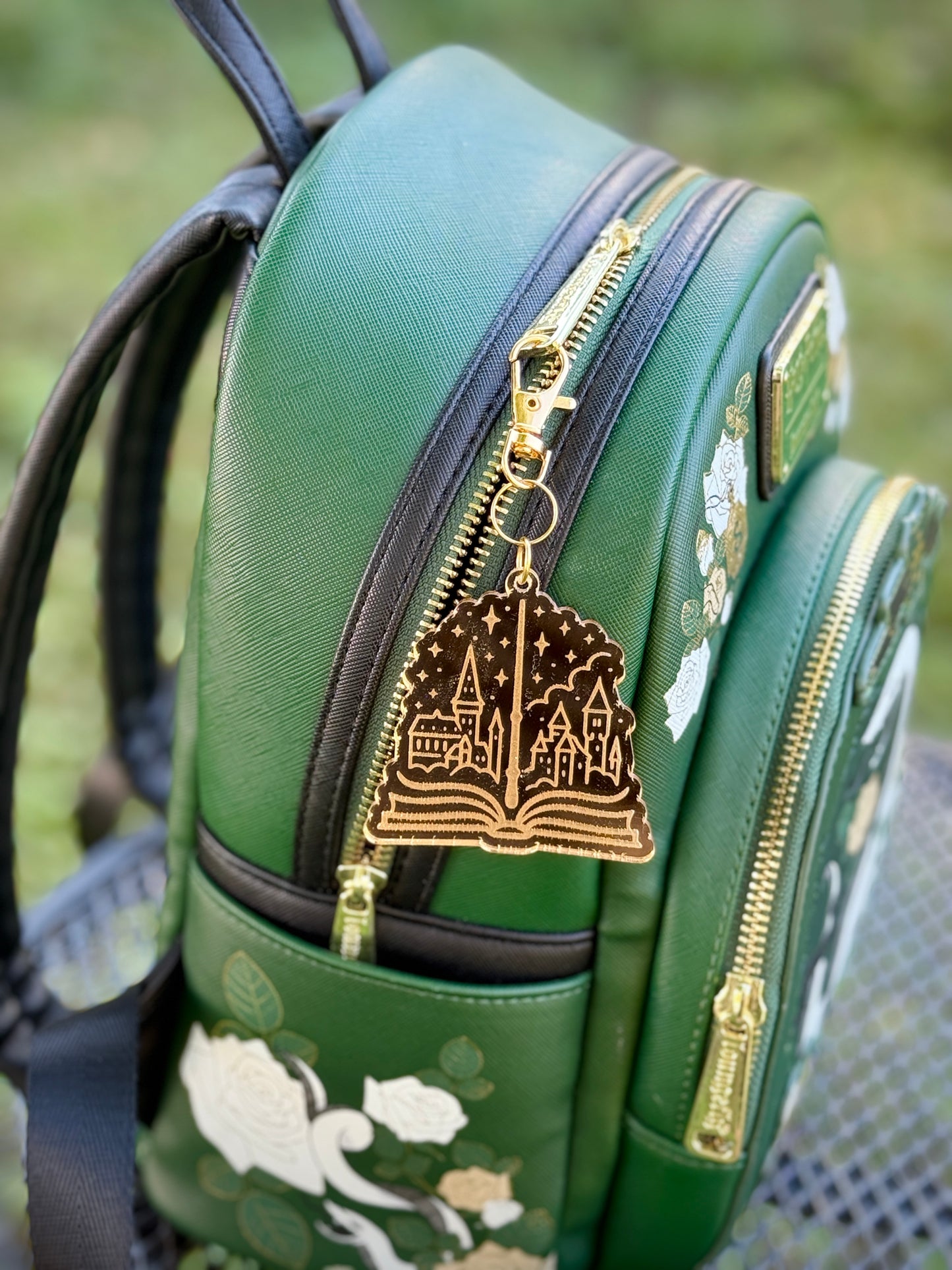 Golden Wizard Castle Keychain