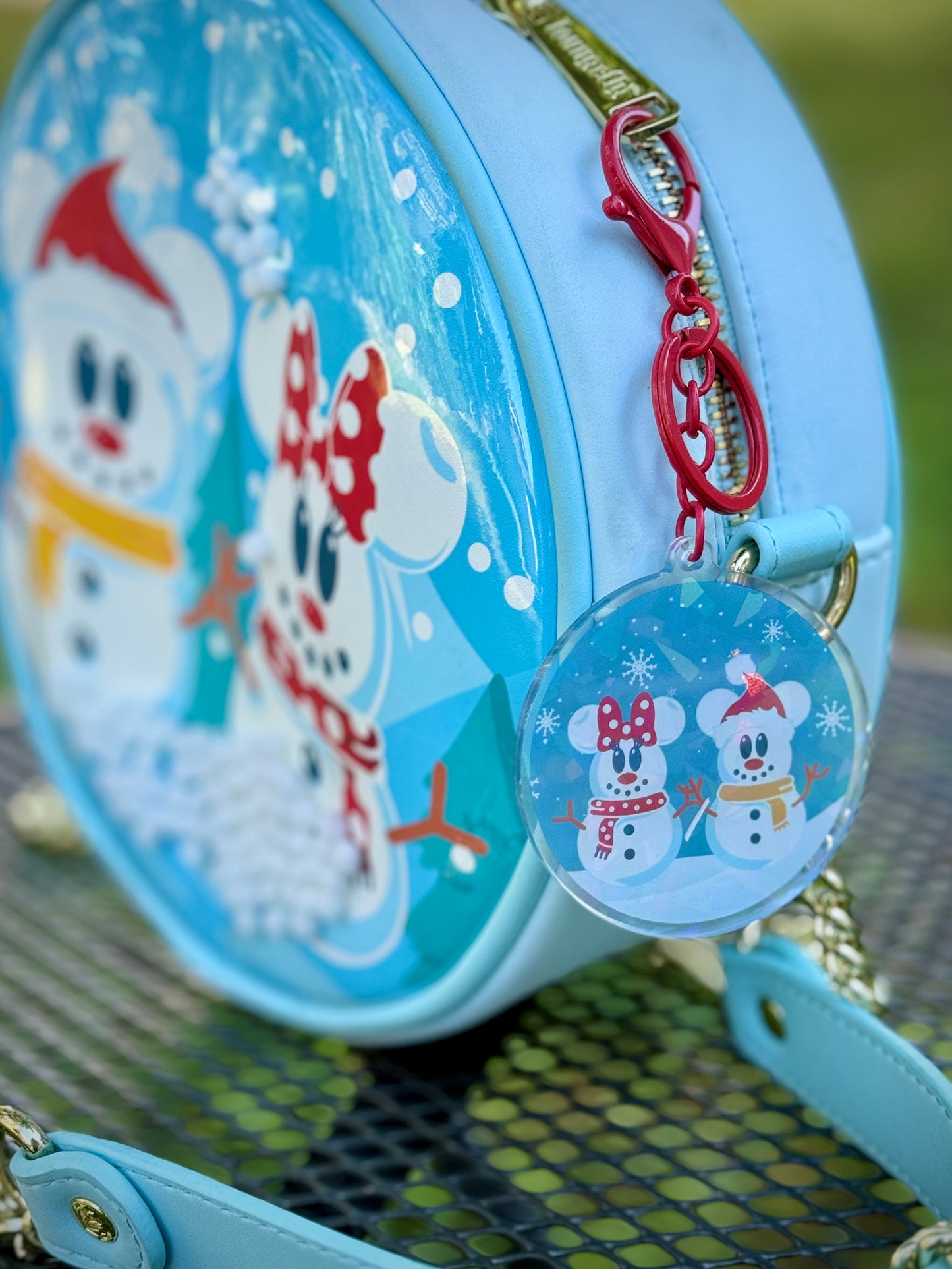 Snowglobe Snowmouse Keychain