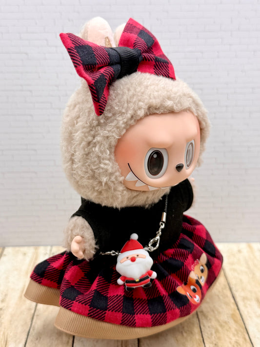 Plaid Reindeer & Santa Outfit