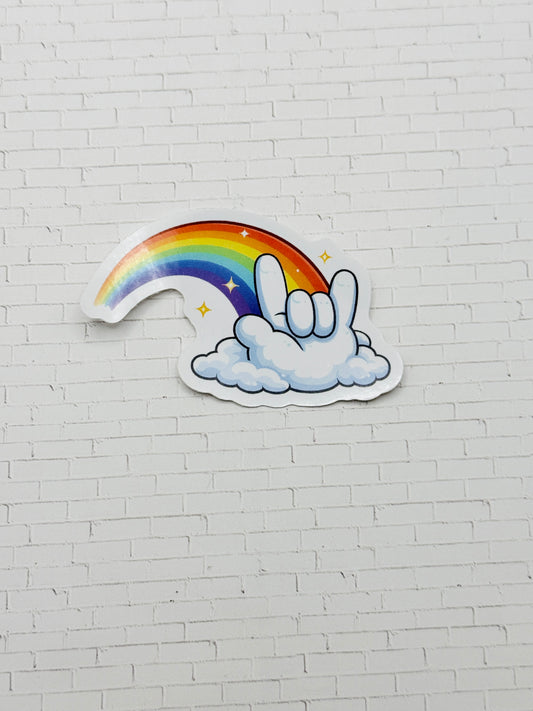 ILY Over the Rainbow Sticker