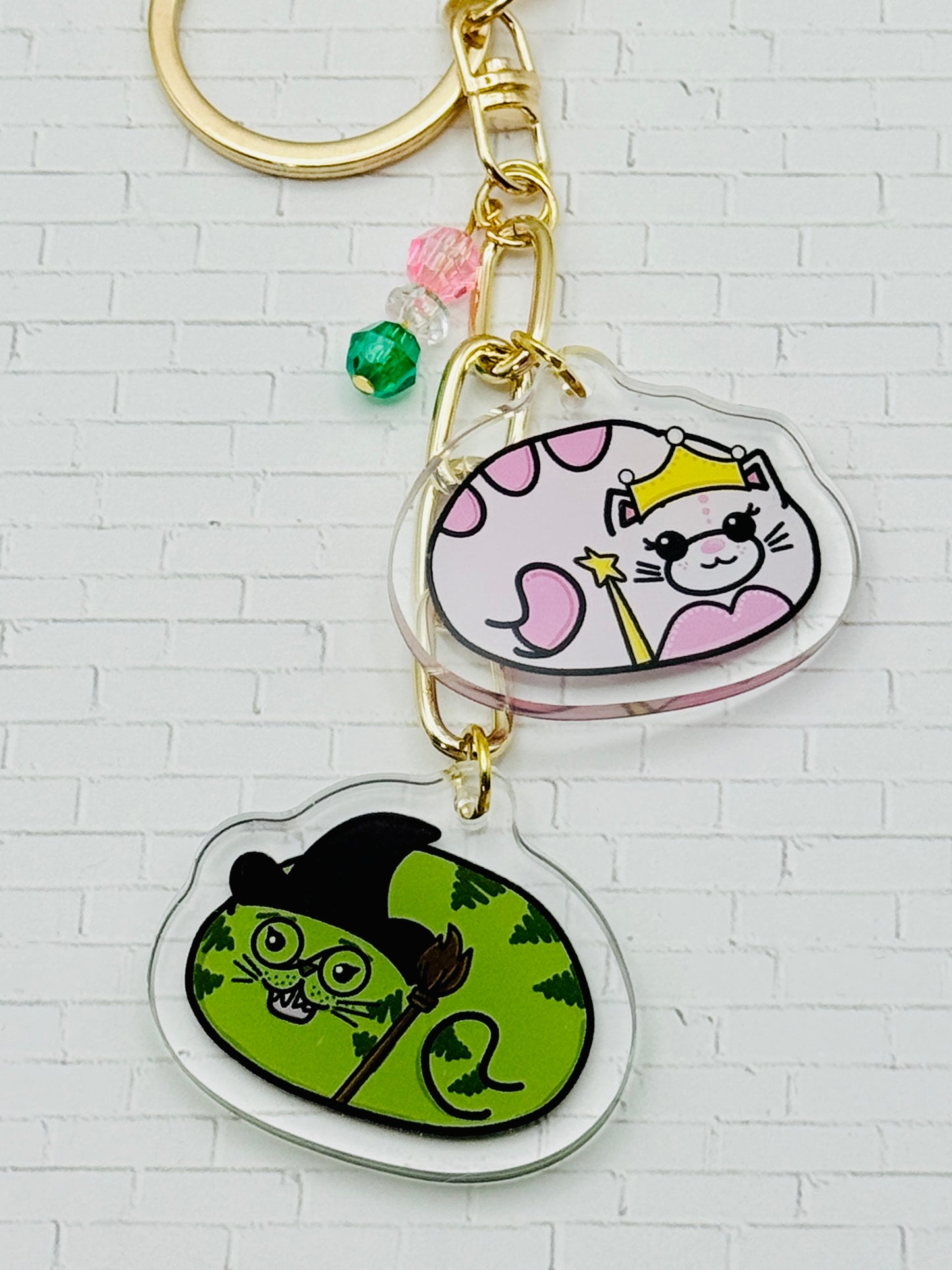 Wicked Cats Charms Keychain