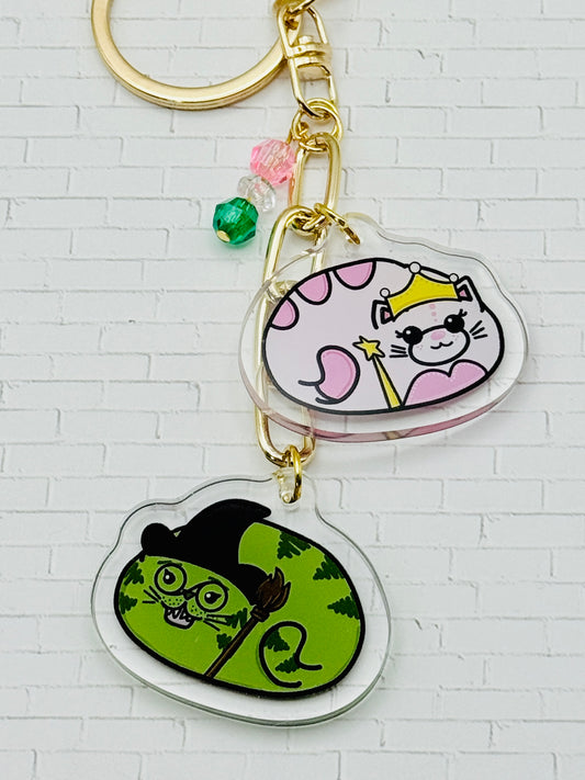Wicked Cats Charms Keychain