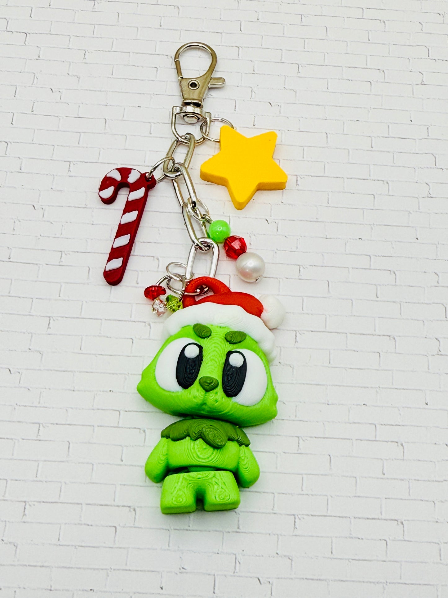 Grinchy Charm Keychain