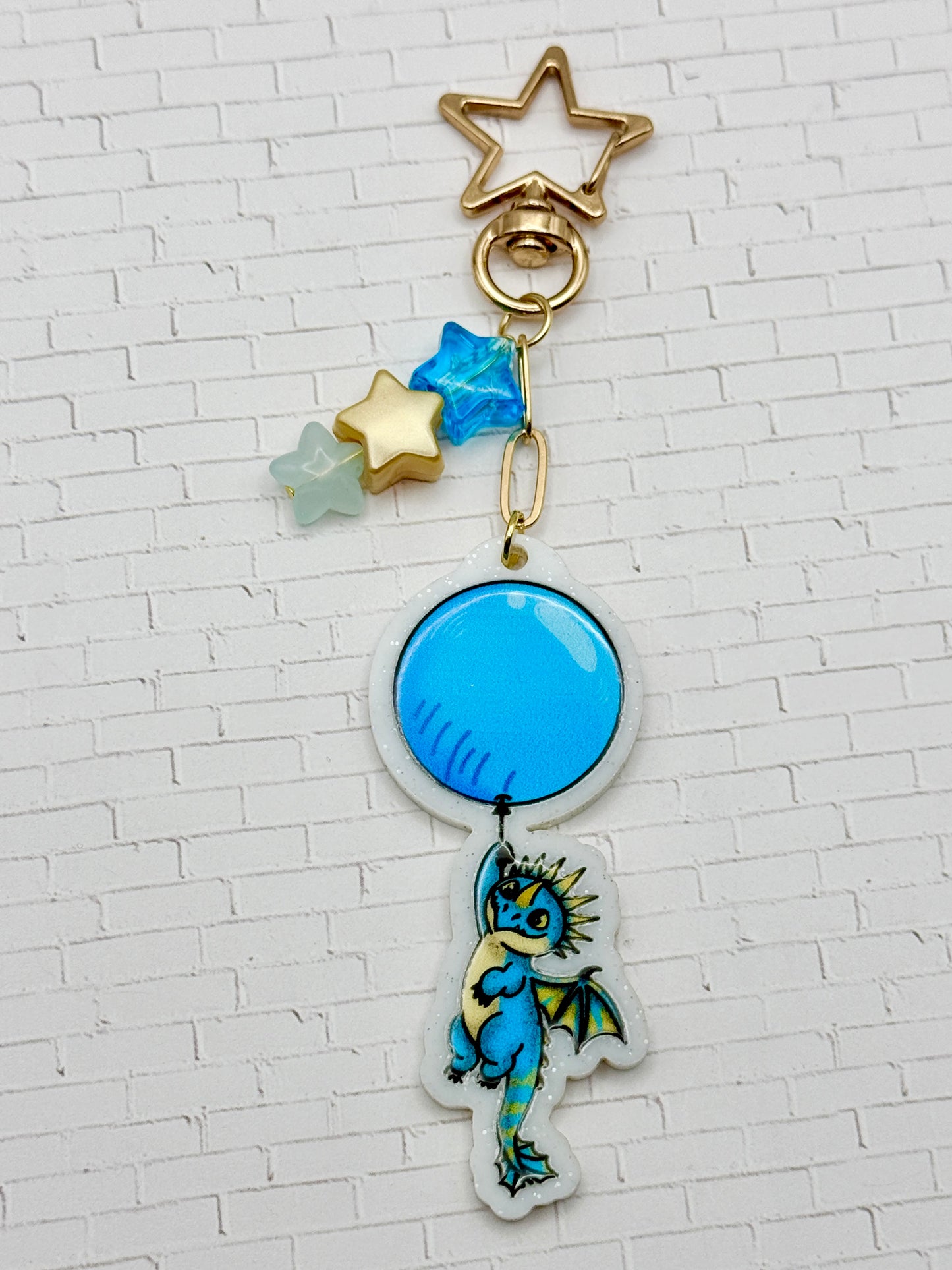 Stormy Dragon Balloon Keychain