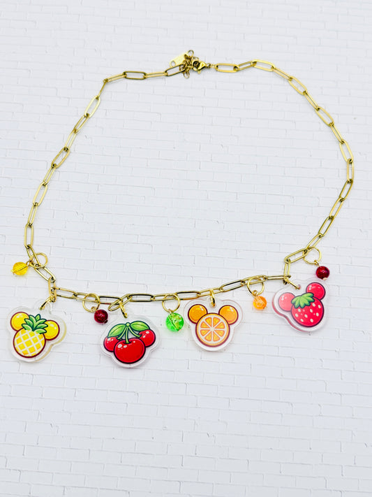 Fruit Mouse Charm Necklace
