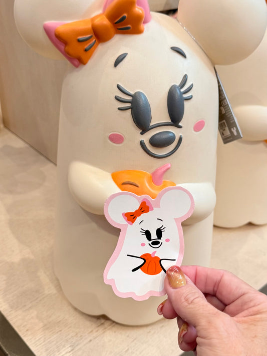 Boo-tiful Ghost Mouse Sticker
