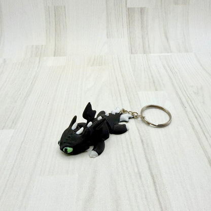 Night & Light Dragon Family Keychains