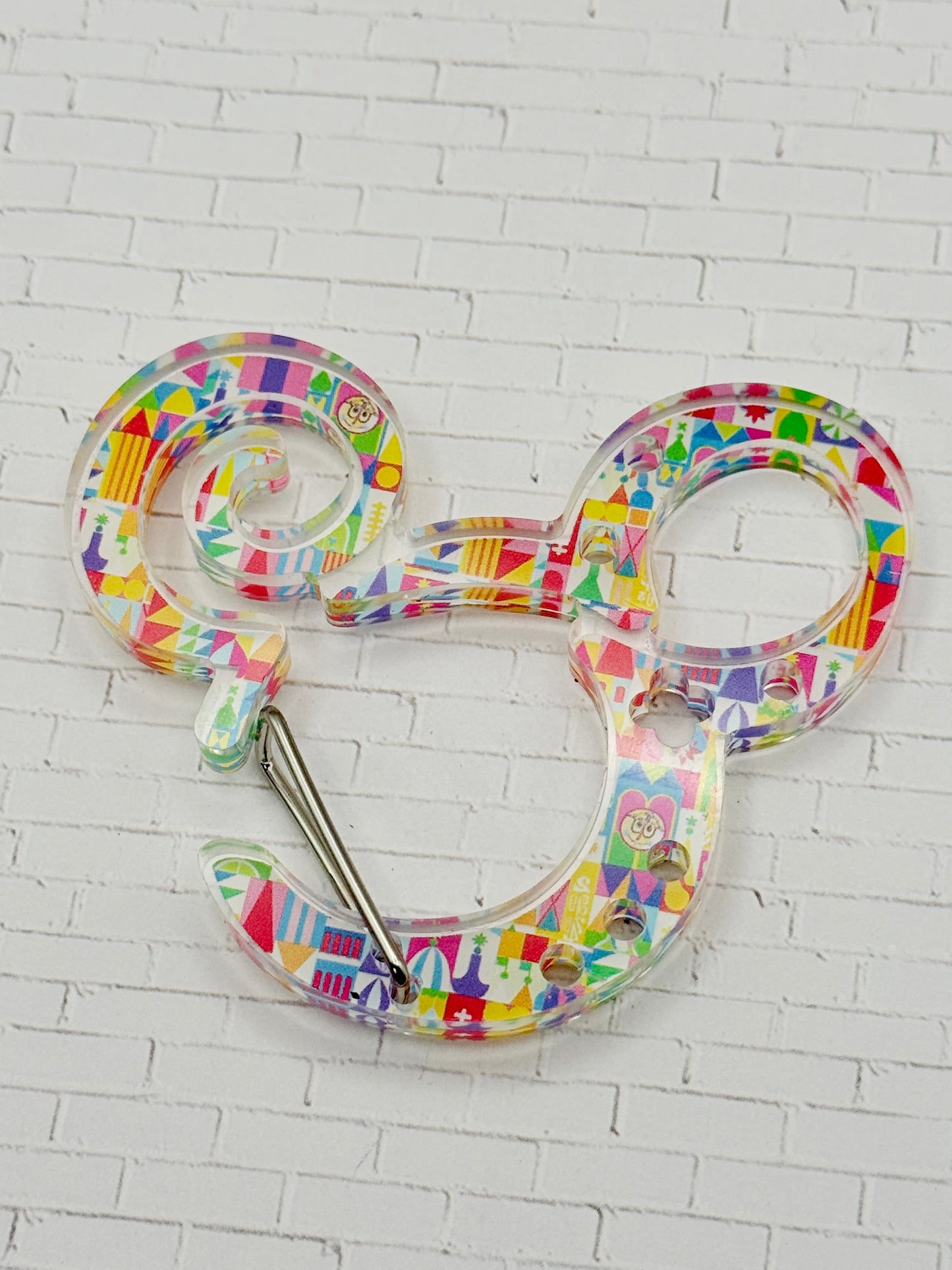 It's a Small World Charm Carabiner