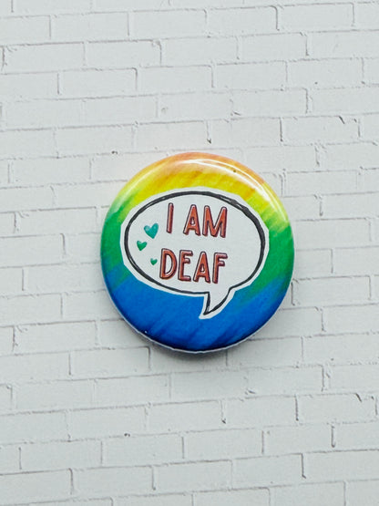 Deaf Awareness Speech Bubble Pins
