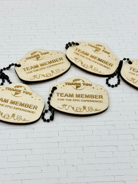Thank You Team Member Keychain 5-Pack