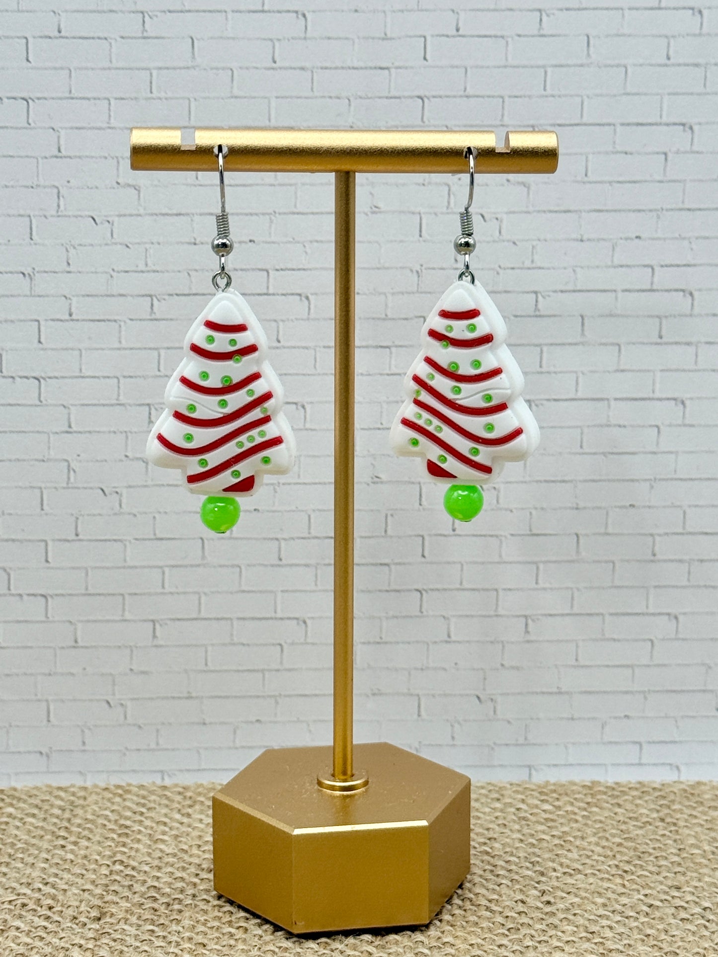 Holiday Tree Cake Earrings