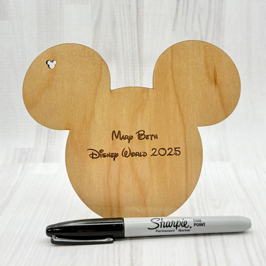 Personalized Mouse Ear Autograph Sign