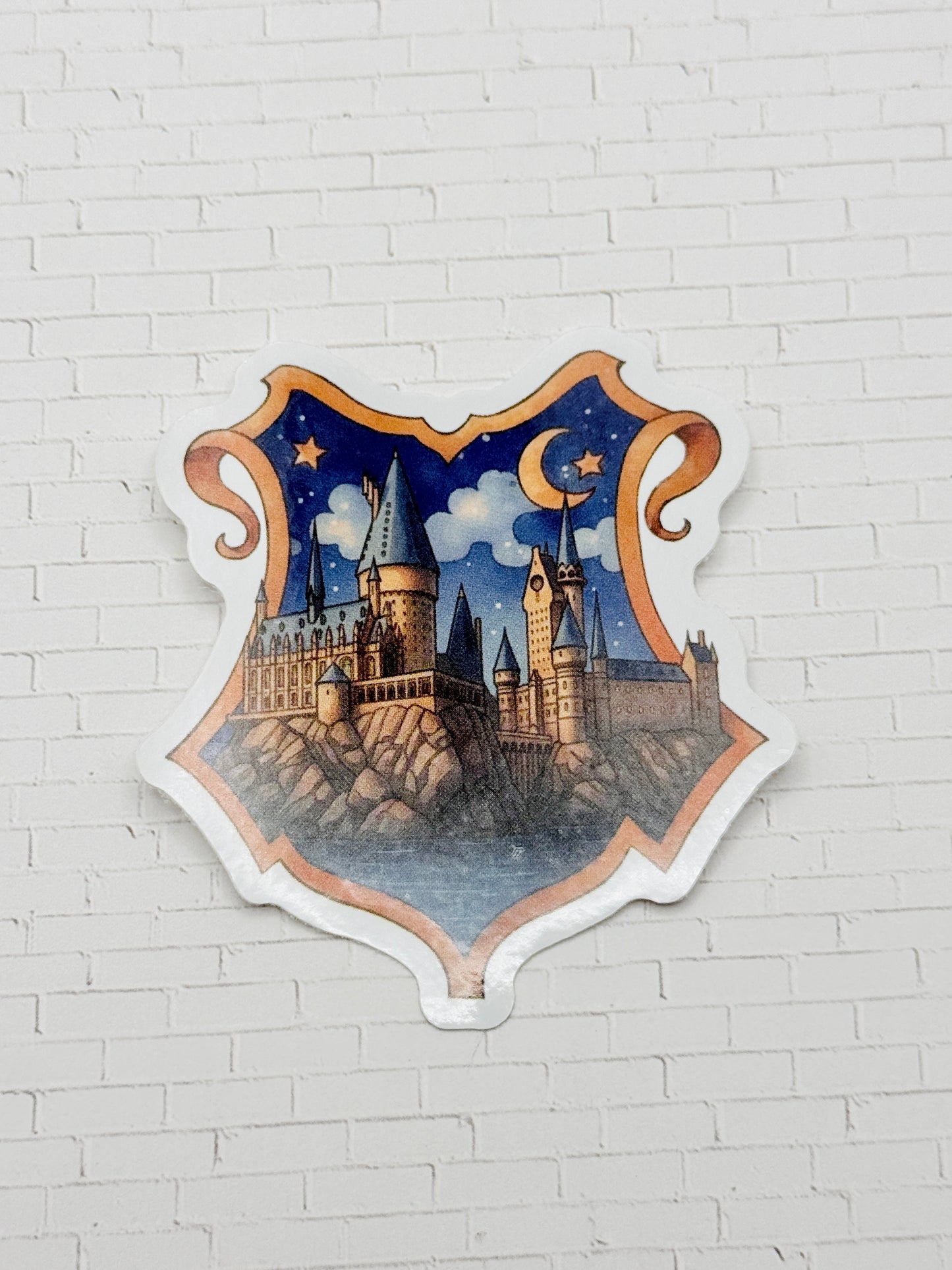 Night Sky Wizard Castle Crest Sticker