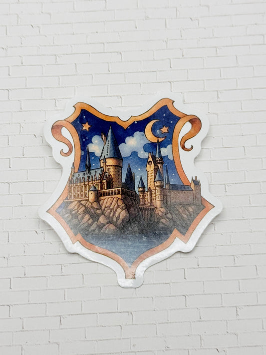 Night Sky Wizard Castle Crest Sticker