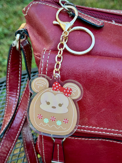 Gingerbread Peppermint Keychains