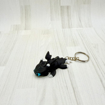 Night & Light Dragon Family Keychains