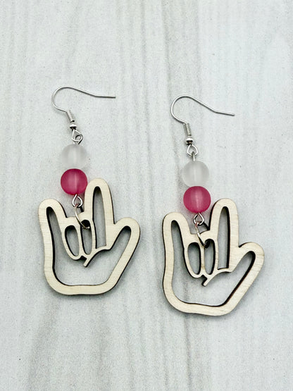 ASL ILY Dangle Earrings