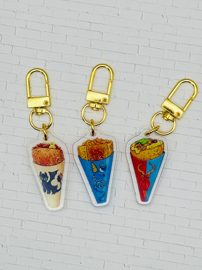 Dragon Mac and Cheese Cone Bag Charms