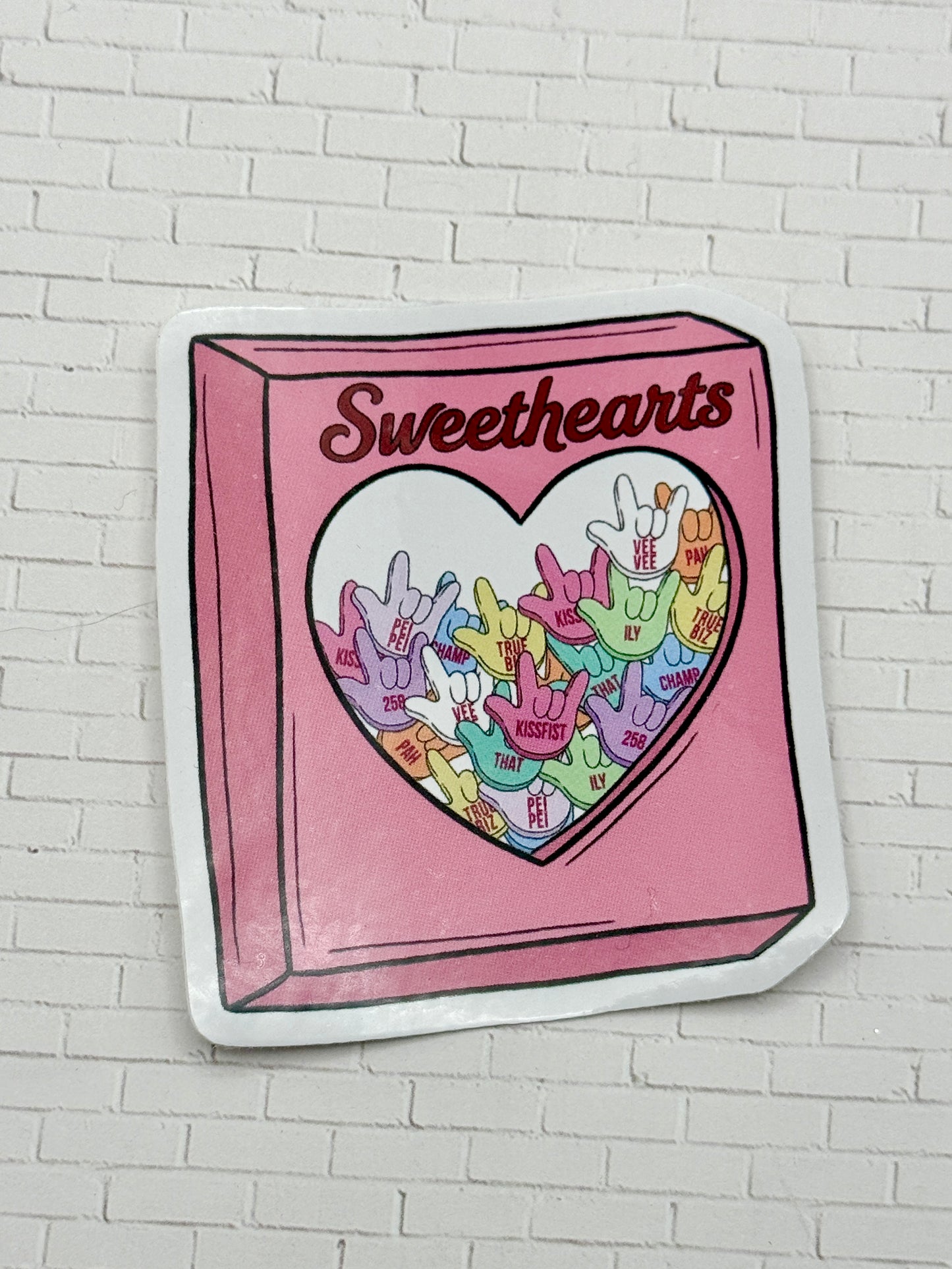 Sweethearts ASL Candy Sticker