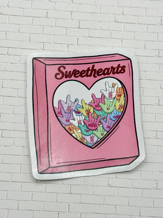 Sweethearts ASL Candy Sticker