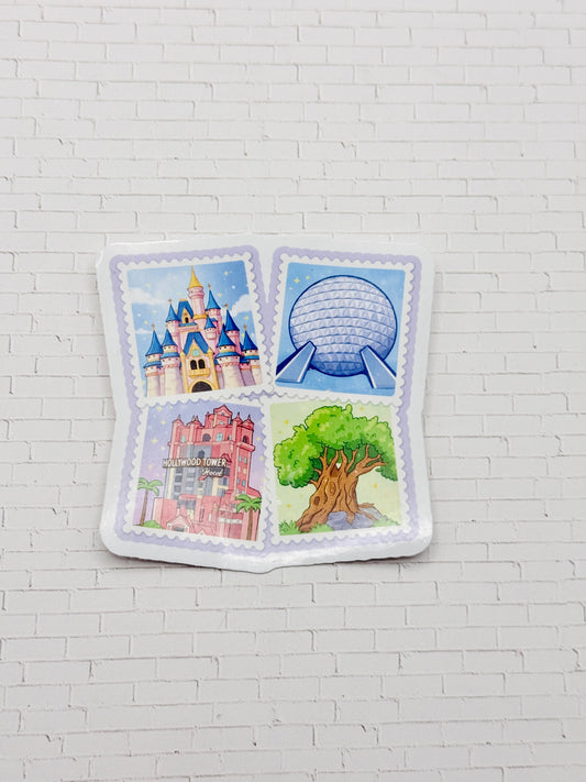 Four Parks Stamp Sticker
