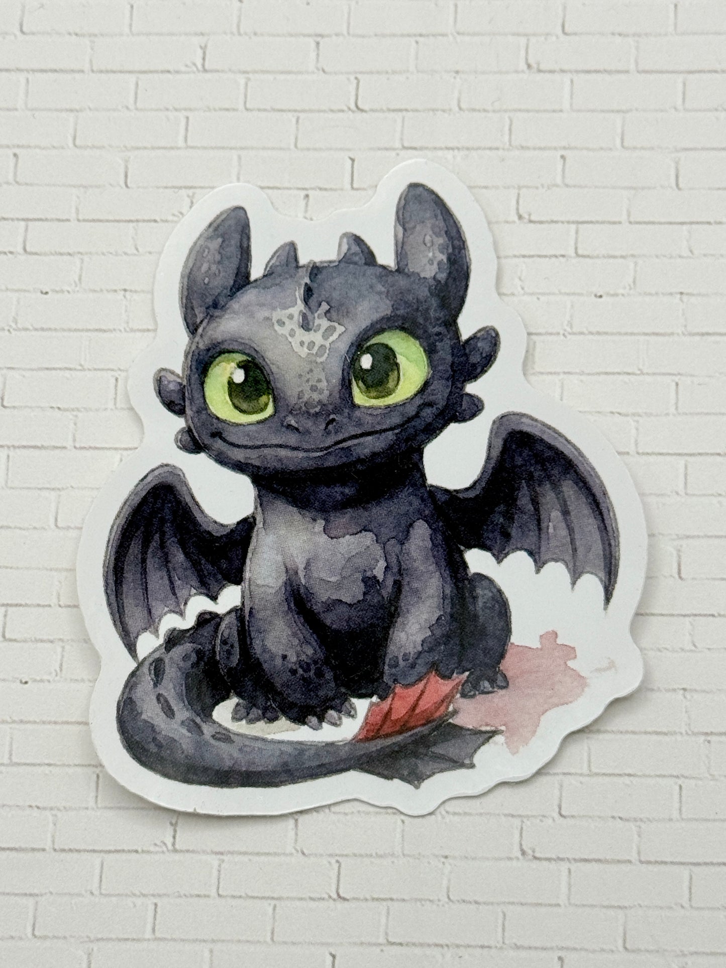 Watercolor Night Fury Sticker