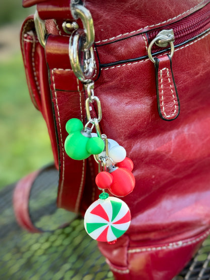 Peppermint Ornament Keychain
